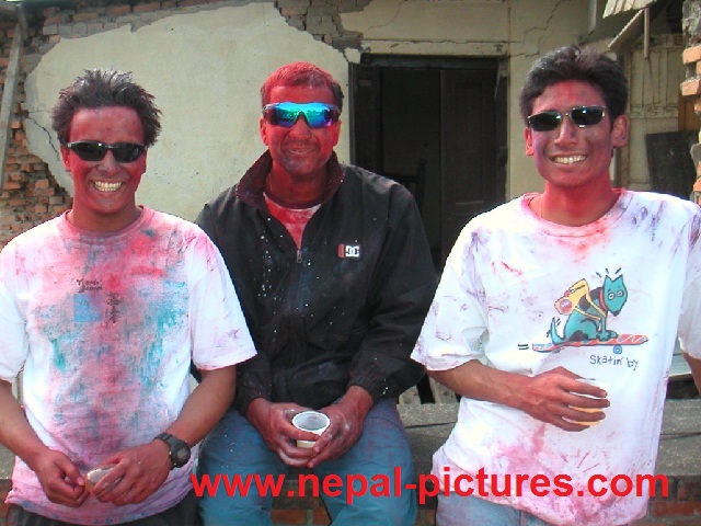 Holi festival near Basantapur Kathmandu