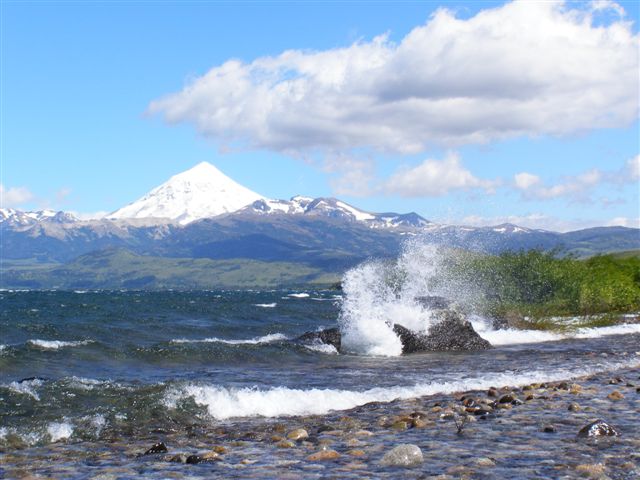 Vulkaan Lanin en meer Huechulafquen
