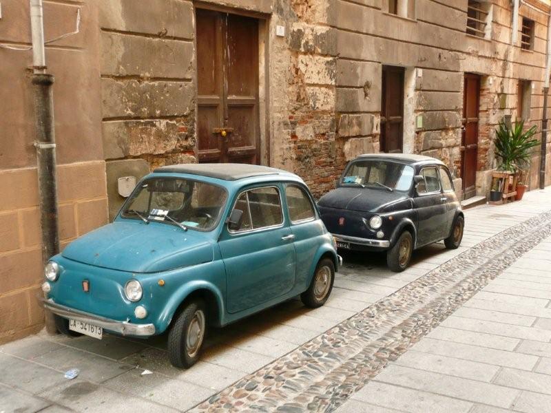 two fiat 500's in Cagliari