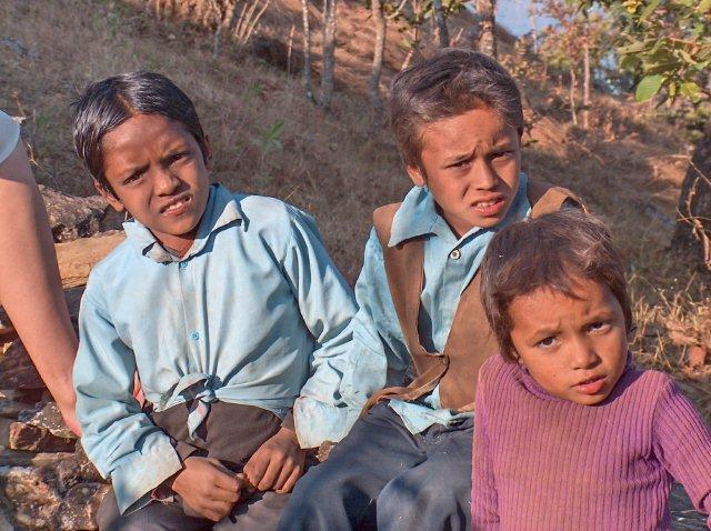 Nepali school children in Dhading