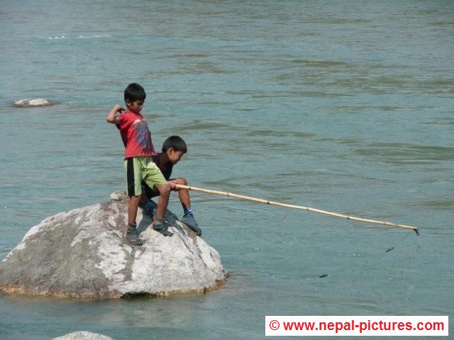Fishing in Buri Gandaki