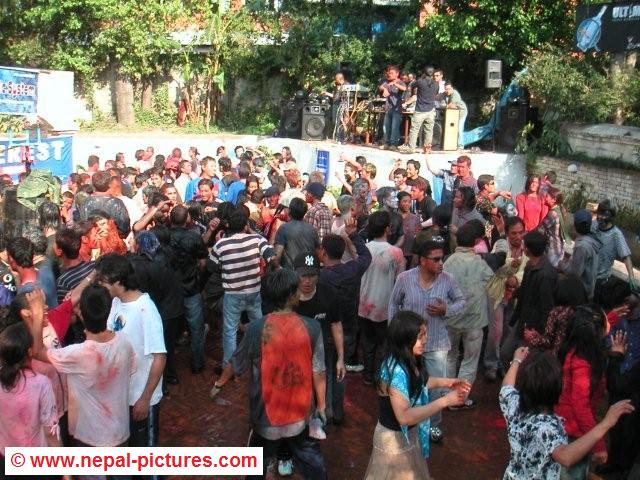 Holi party garden 1905 restaurant
