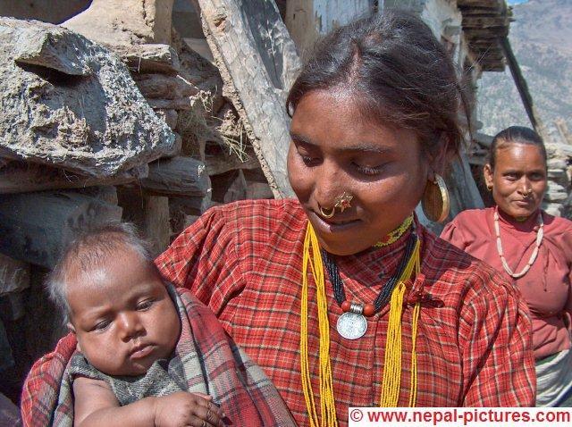 Mother and child in Mugu district