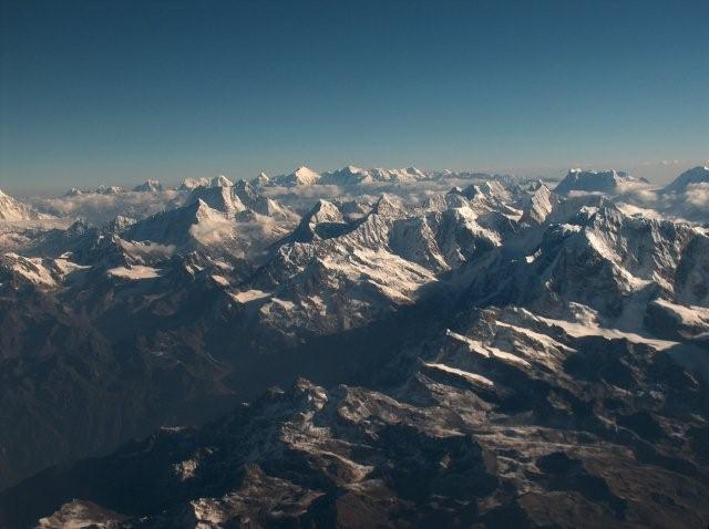 Himalayas during mountain flight