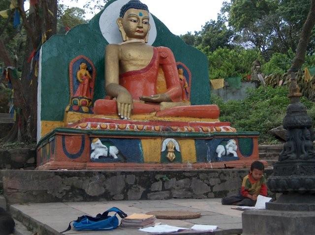 Boy and Buddha Swayambunath Kathmandu