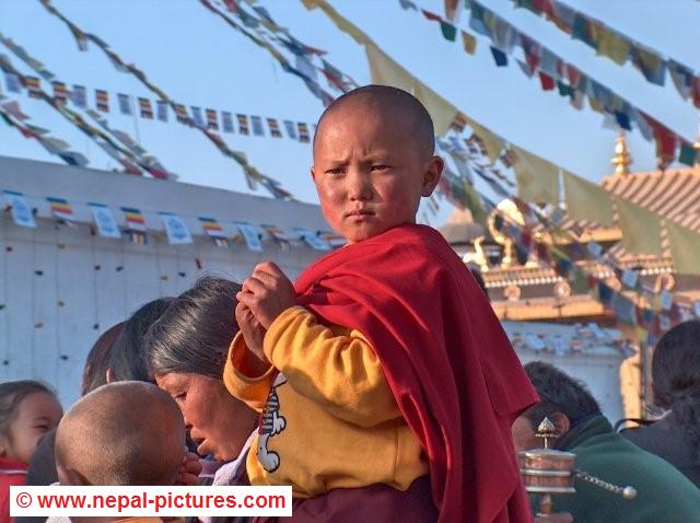 Novice world peace puja Boudhanath
