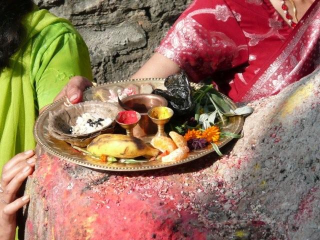 Bisket Jatra offerings Bhaktapur