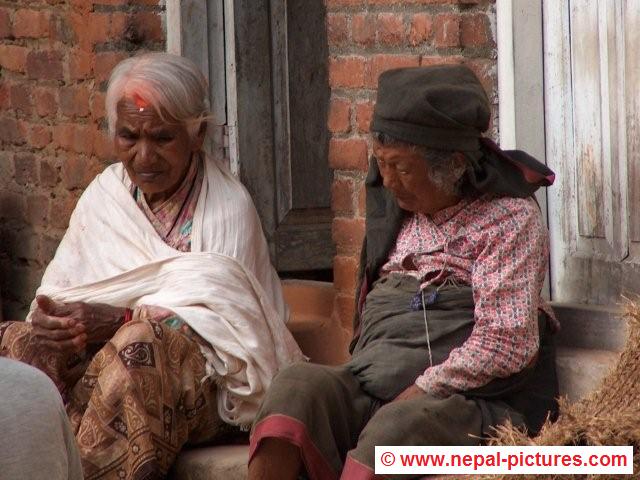 Old women in Kirtipur Nepal