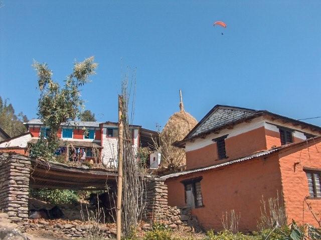 Paragliding above Pokhara Phewa Lake