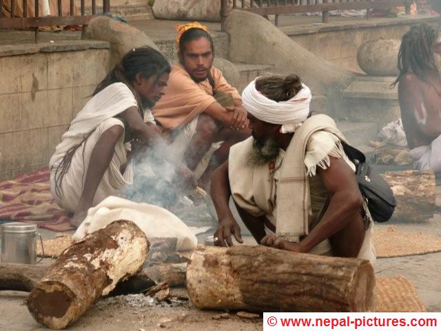 Saddus gathering at Pashupati