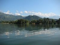 Pokhara and Machhapuchhre mountain