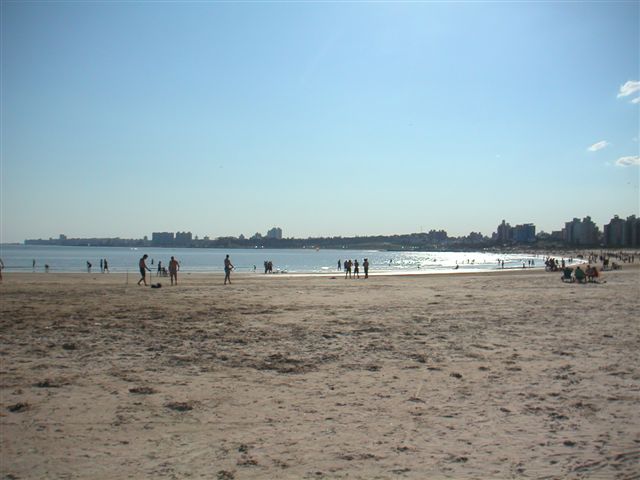 Strand nabij Montevideo - skyline