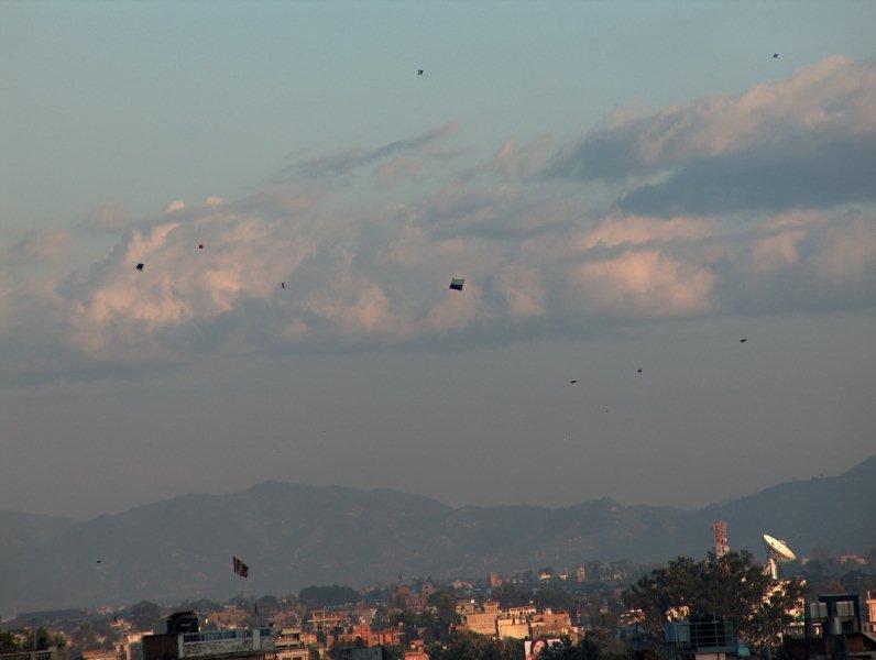 kites during dashain festival