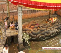 Sleeping Vishnu or Narayan in Budhanilkantha