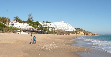 Zandstrand bij Albufeira