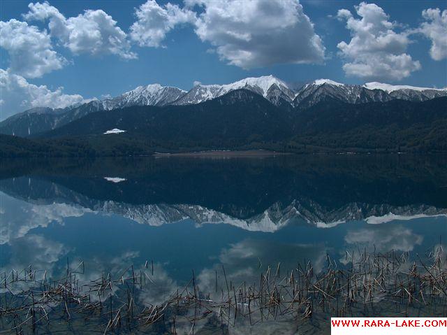 rara lake with clouds