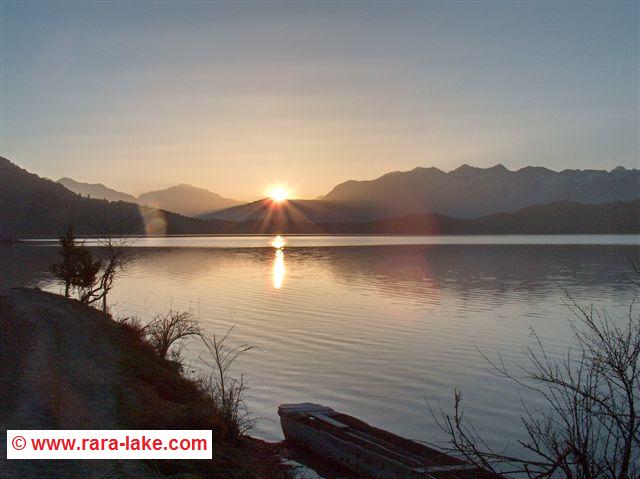 sunrise at Rara lake