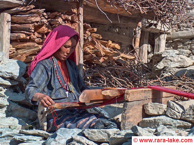 woman weaving